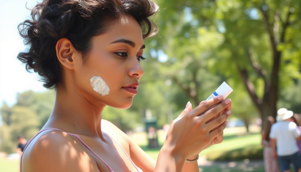 reaplicação de protetor solar durante o dia