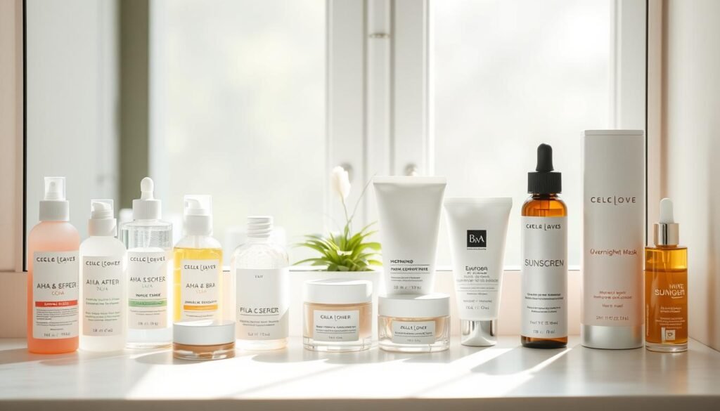 rotina de skincare com ácidos pela manhã e noite