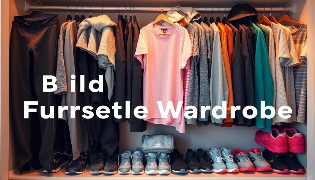 roupas esportivas multifuncionais no armário