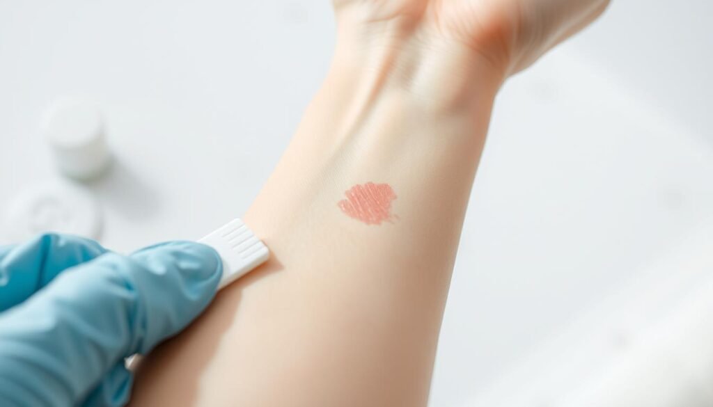 teste de alergia cosmética em pele teste de alergia cosmética em pele