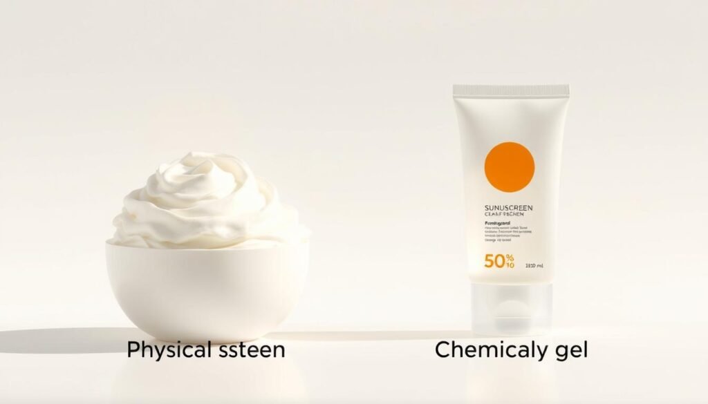 tipos de protetor solar físico e químico para uso correto