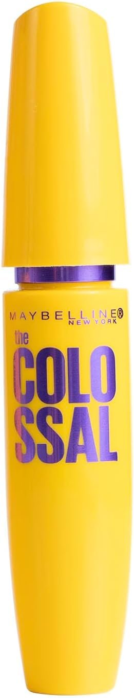 Maybelline NY The Colossal Volum' Express, Máscara de Cílios Lavável, 9x mais Volume por até 24h, Fórmula com Colágeno para Definição Intensa, Não Empelota, Cor Preto, 8ml