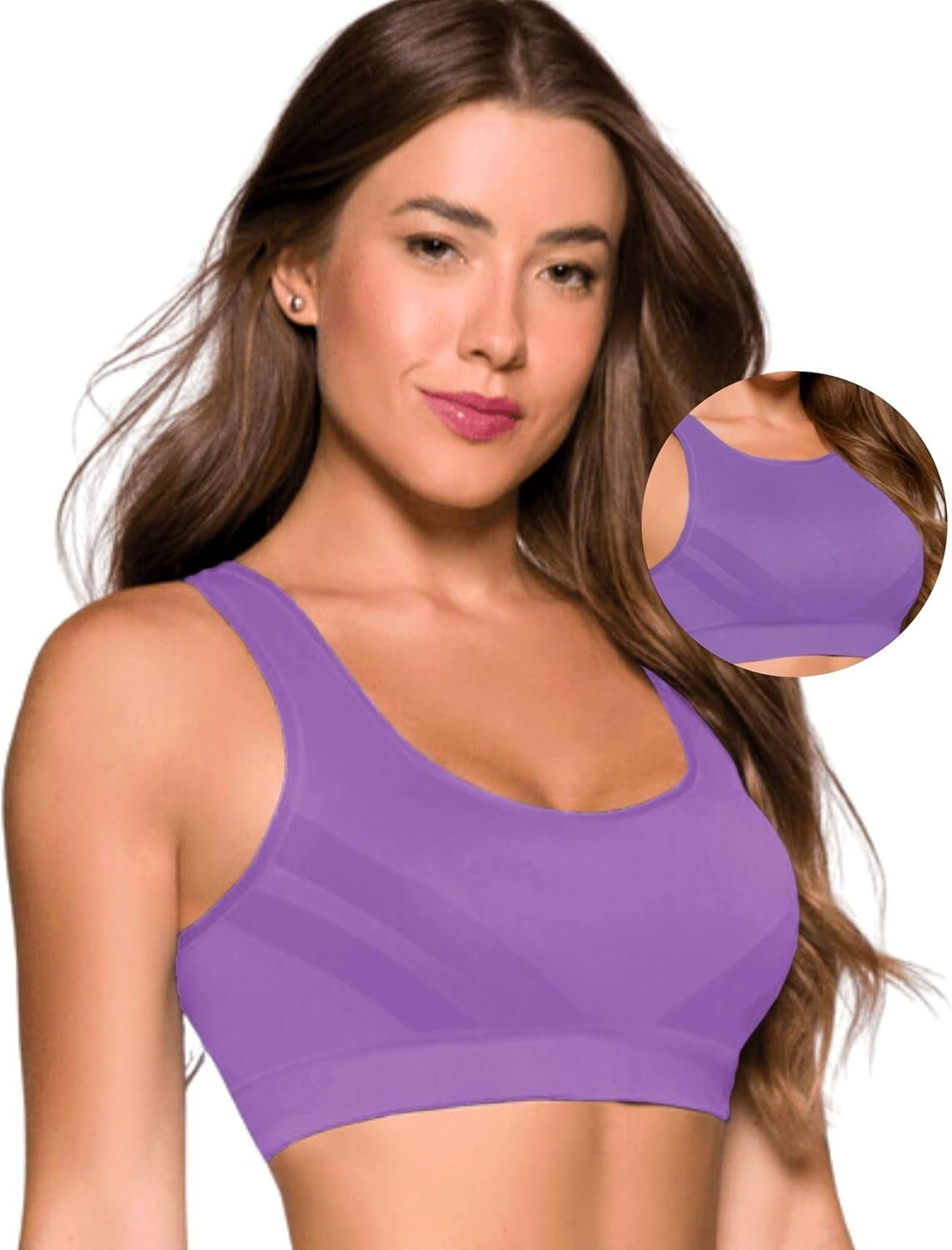 Top Academia 2 Modelos em 1 Alta Sustentação Sem Bojo Sem Costura Feminino Selene