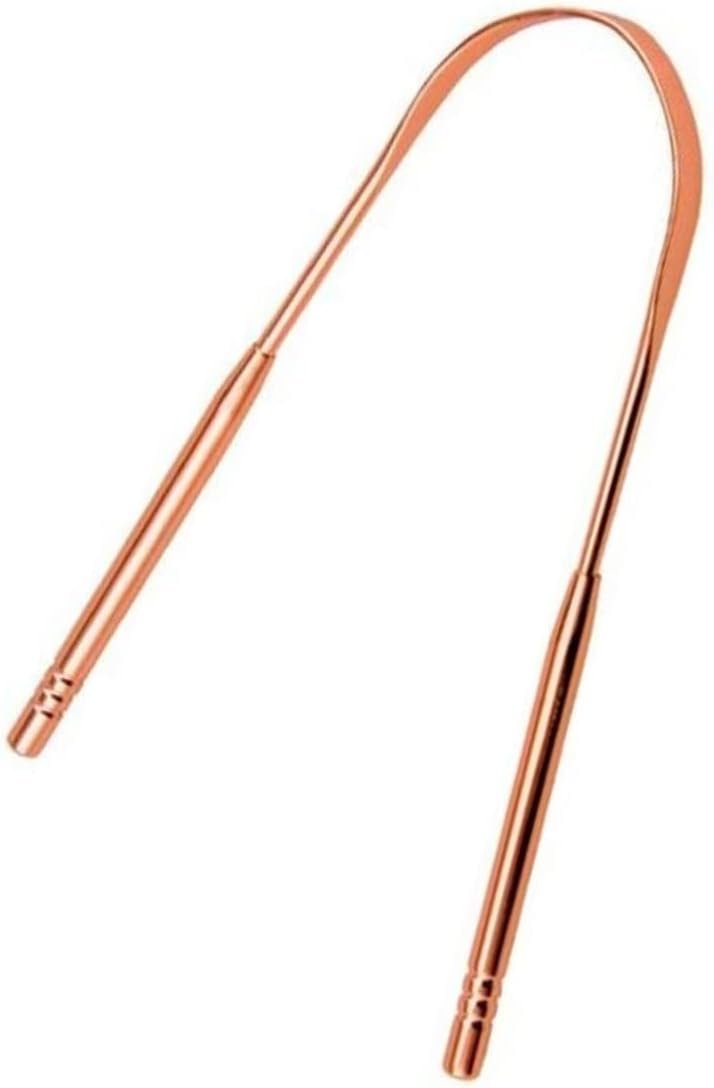 Raspador de Língua de Cobre Puro PREMIUM DUPIN - Higienizador Bucal que Remove Bactérias e Odor, Melhora a Saúde Oral