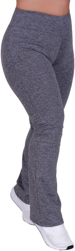 Calça Flare Bailarina Legging Fitness Cintura Alta de Academia Francine