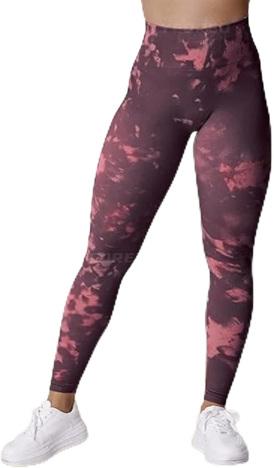 Calça legging feminina de cintura alta Cloud Tie Dye para ioga para fitness e uso casual