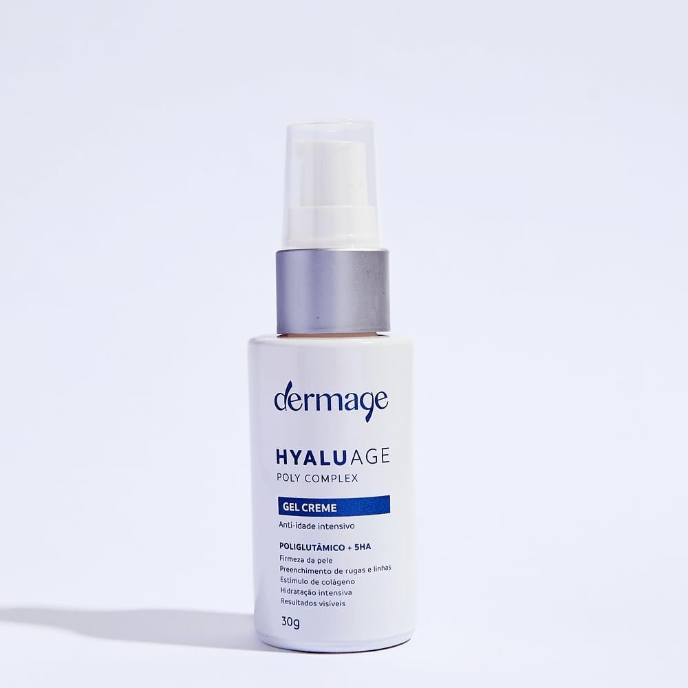 Hyaluage Poly Complex, Gel-Creme Anti-idade, Ação Hidratante, Formulado com Ácido Poliglutâmico, Reduz a Aparência de Rugas e Linhas Faciais, 30g