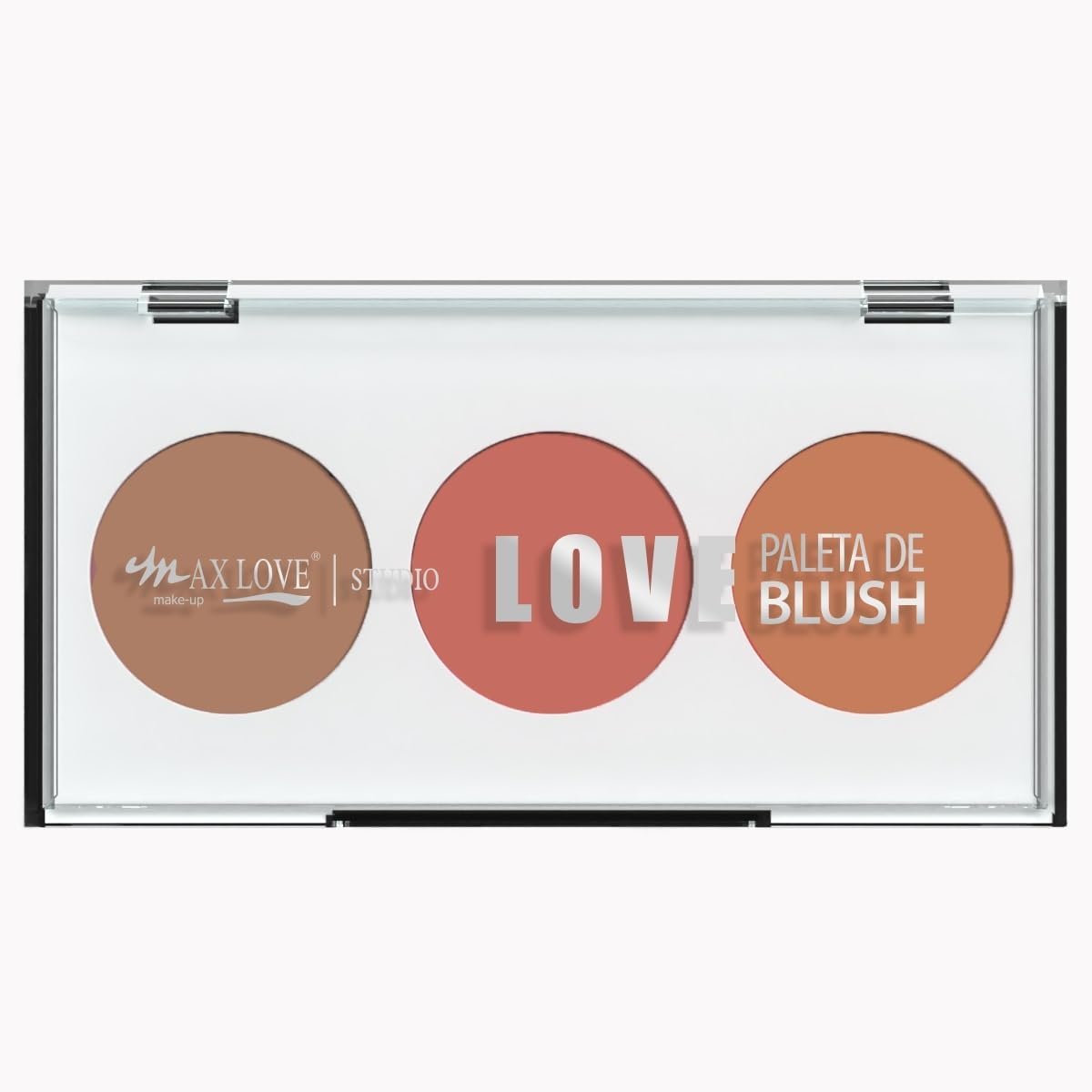 Paleta de Blush Trio Max Love - Super Pigmentado, Maquiagem Profissional, Cor 3 - Alta Fixação