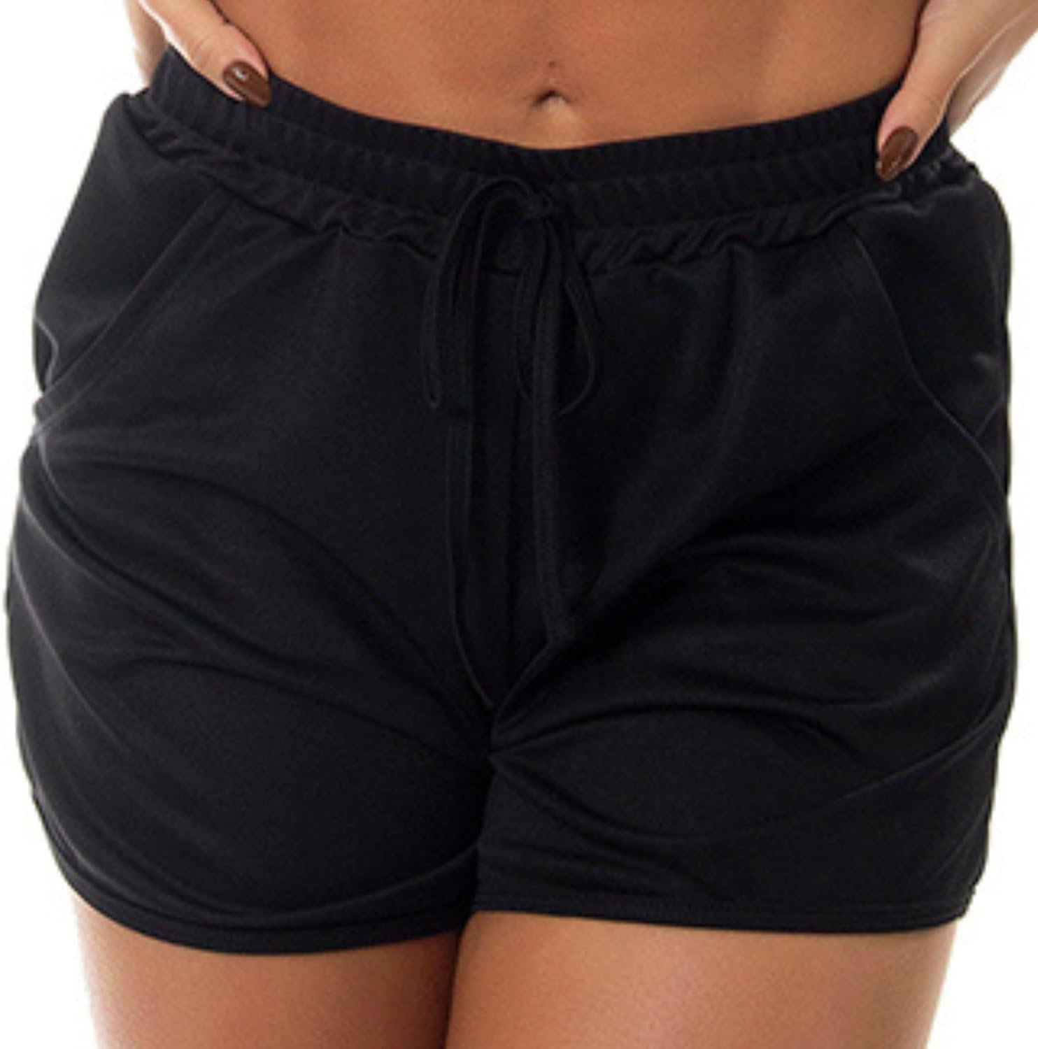 Short Feminino Esportivo Fitness Com Bolso Moda Praia Fristyle