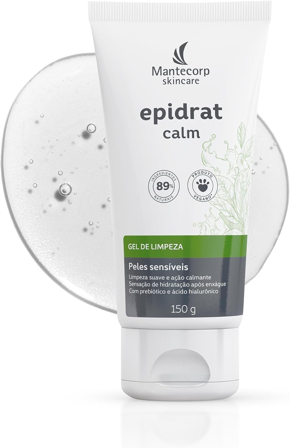 Gel de Limpeza Facial Epidrat Calm - 150g - Fórmula Suave e Hidratante - Ação Calmante - Mantecorp