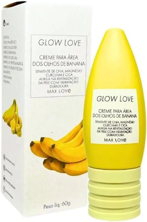 Hidratante Facial Banana Glow Love Max Love - Creme Skincare, Hidratação, Luminosidade Natural, 60g