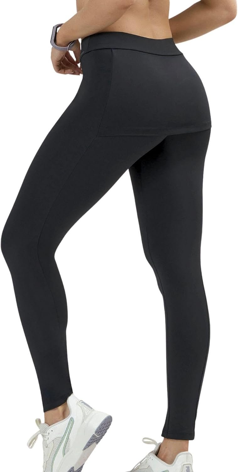 Calça Legging Com Saia Tapa Bumbum Em Poliamida Fitness Selene