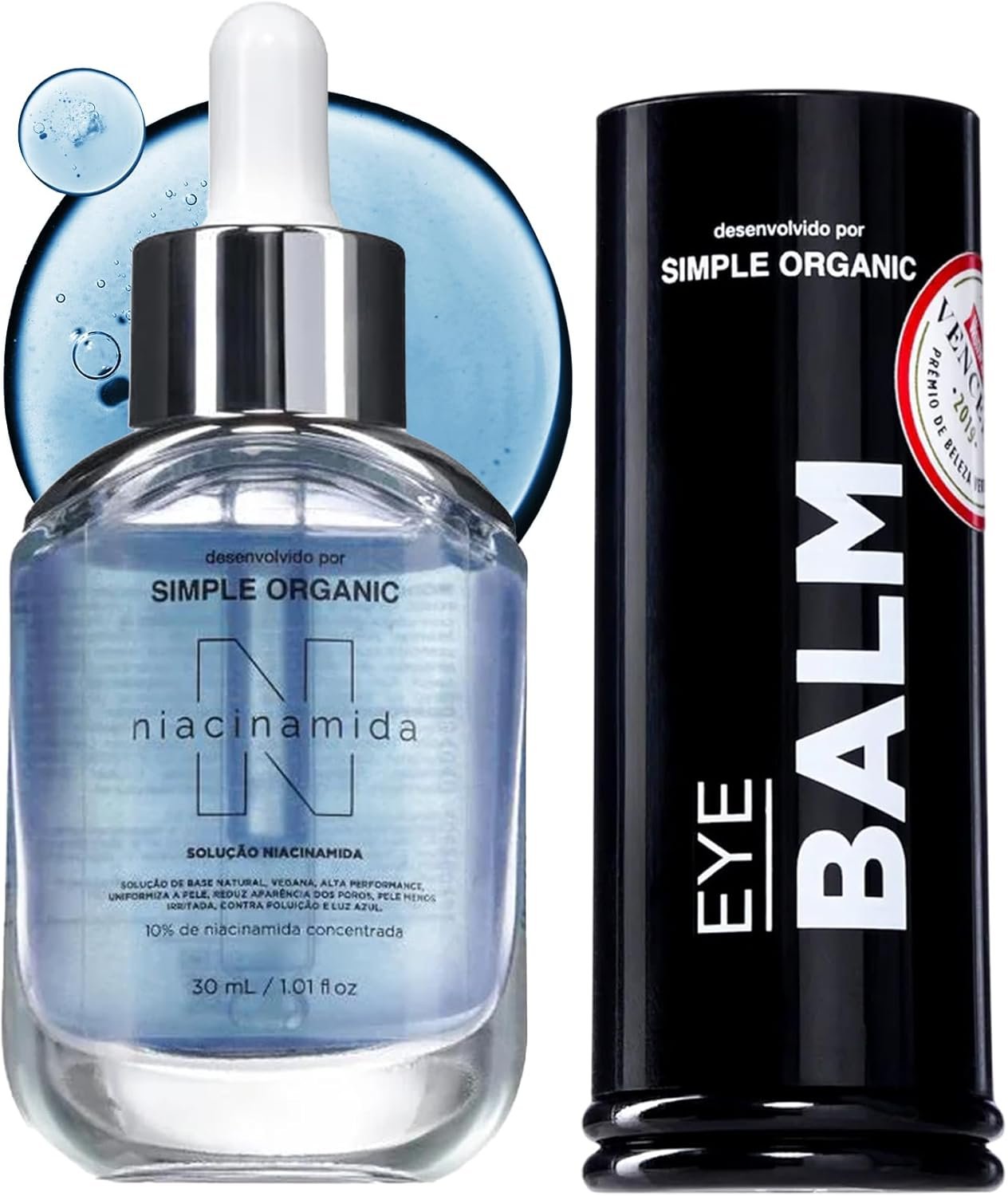 Kit Duo Todos os Tipos de Pele Niacinamida + Balm de Olhos Simple Organic